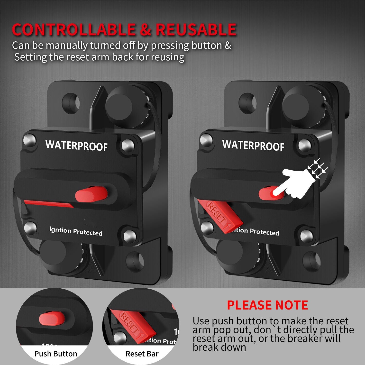 Buy UTSAUTO Circuit Breaker 100Amp Waterproof Fuse Holder Resettable Fuse Circuit Breaker Manual Reset 12 V 24 V Dc For Car Audio Rv Marine Boat Truck Trolling Motors Inline Fuse Inverter Buy UTSAUTO Circuit Breaker 100Amp Waterproof Fuse Holder Resettable Fuse Circuit Breaker Manual Reset 12 V 24 V Dc For Car Audio Rv Marine Boat Truck Trolling Motors Inline Fuse Inverter