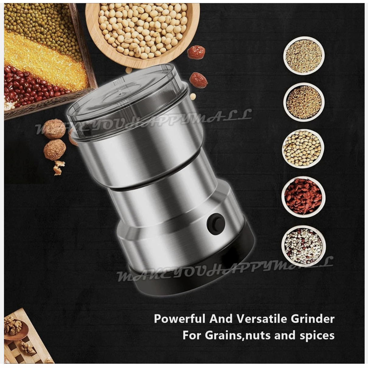 Electric Coffee Grinder Grinding Milling Bean Spice Matte Blender Kit