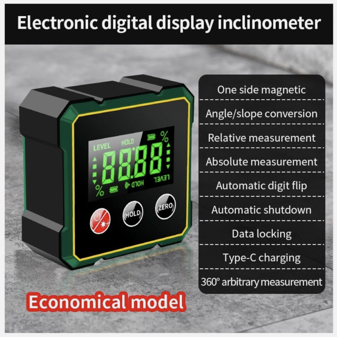 360° Magnetic LCD Digital Level Angle Finder Protractor Inclinometer Gauge