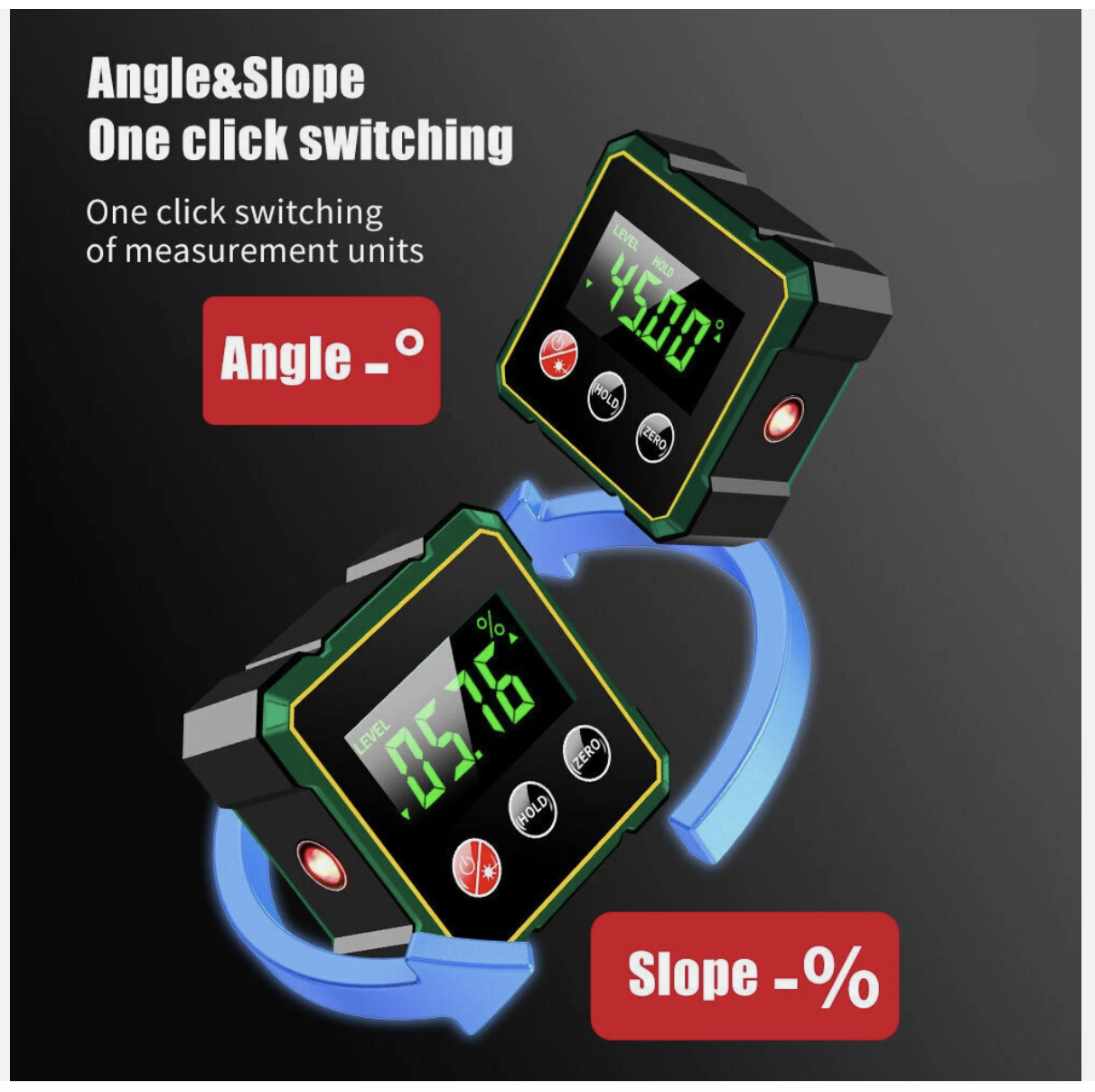 360° Magnetic LCD Digital Level Angle Finder Protractor Inclinometer Gauge