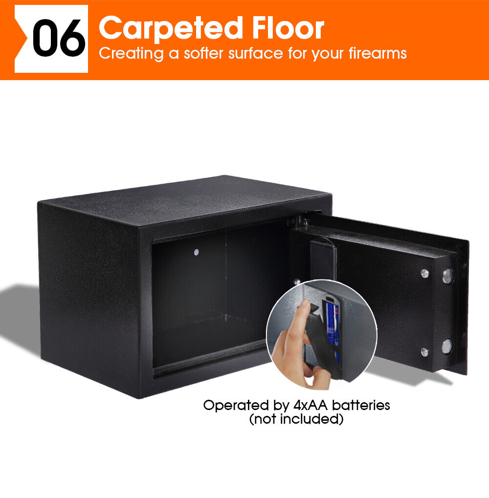 Digital Safe Electronic Security Box Home Office Cash Lock Deposit Password 6.4L