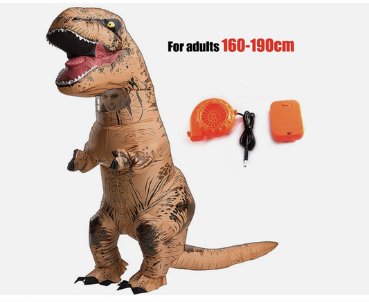 Inflatable Dinosaur Costume Child Adult T-Rex Halloween Kid Jurassic Blow Up