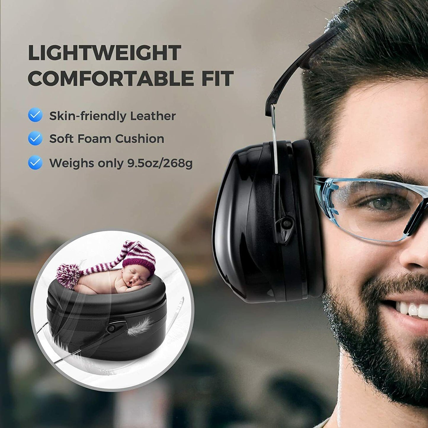 Ear Muffs Sound Proof Ear Mask Protect Shooting Hunting