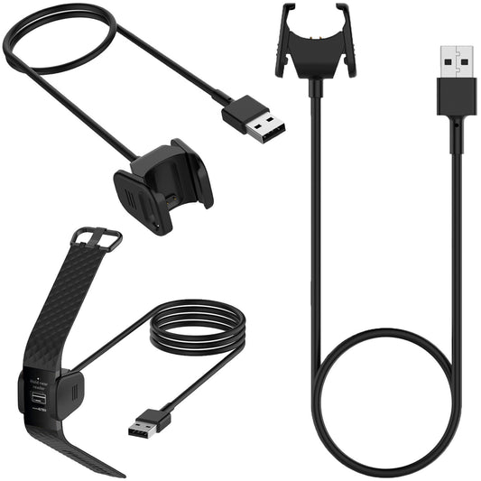 For Fitbit Charge 3 Charge 4 USB Charging Cable Cord Clip Replacement Charger