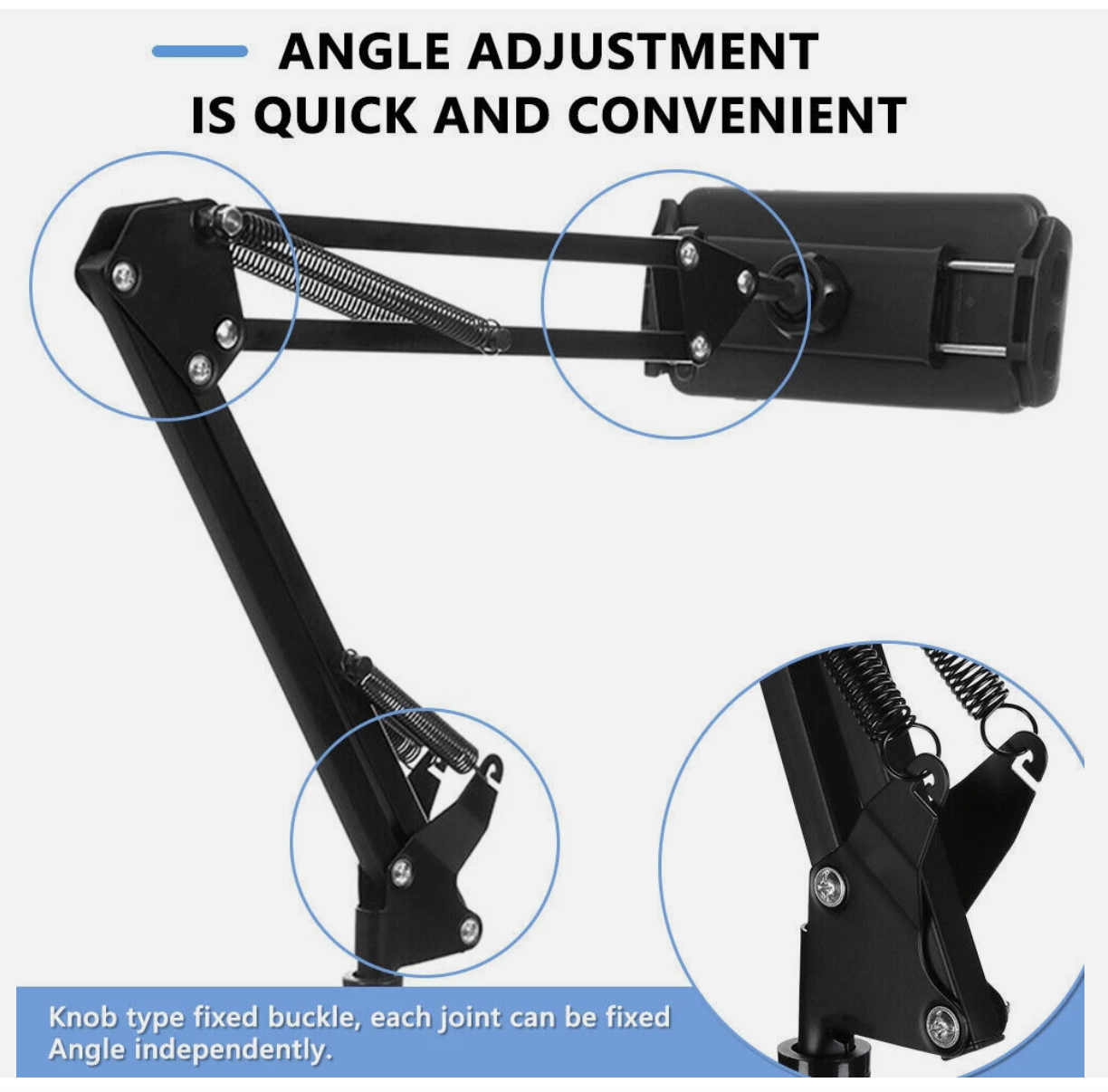 Hands Free Floor Stand Adjustable Bed Clip Holder For Tablet iPad iPhone Switch