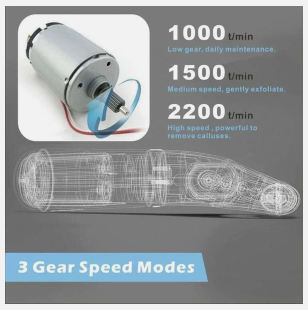 Electric Foot Grinder Care Pedicure Foot File Hard Dead Skin Callus Remover