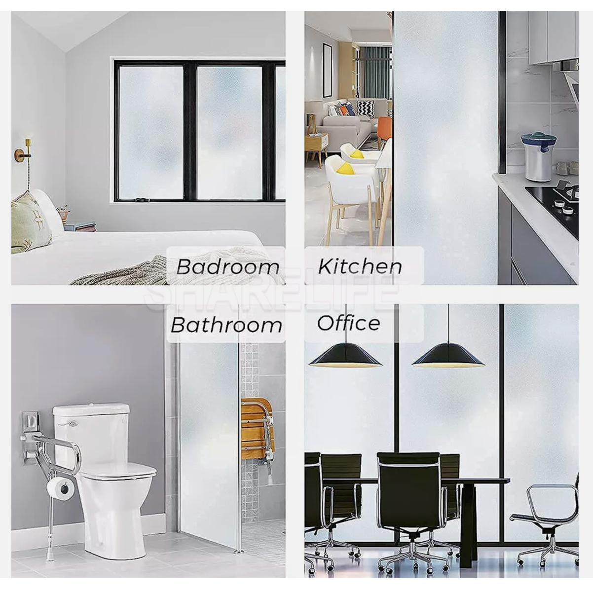Removable Glass 90cm*5m Clear Frosted Home Window Glass Removable Privacy Film – technsave