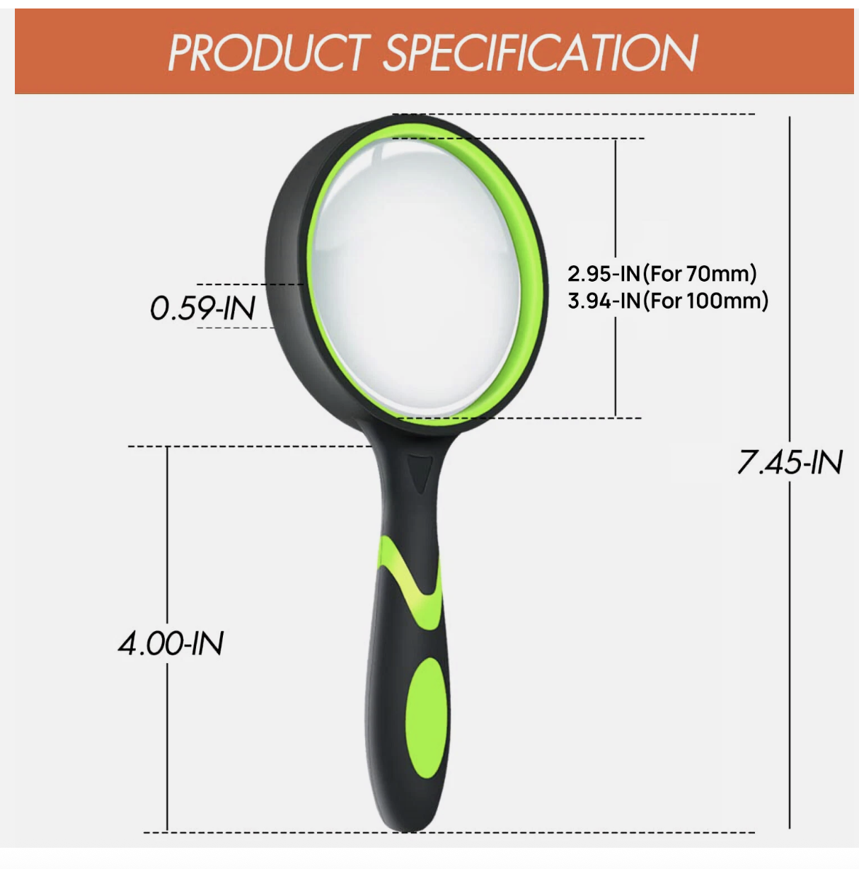 30X Large Magnifying Glass Lens Magnifier Loupe Reading Repair Science 100mm