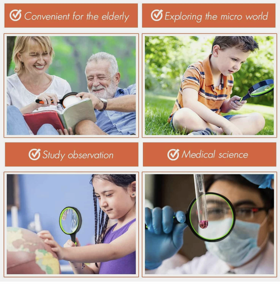 30X Large Magnifying Glass Lens Magnifier Loupe Reading Repair Science 100mm