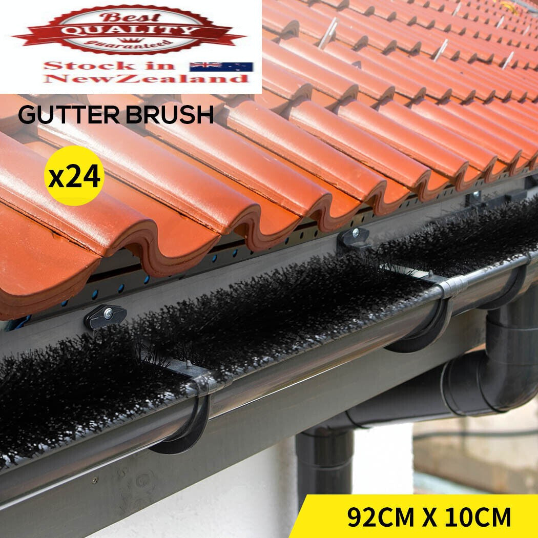 24x Gutter Brush Guard Leaf Heavy Duty Twigs Filter Garden 92x10cm