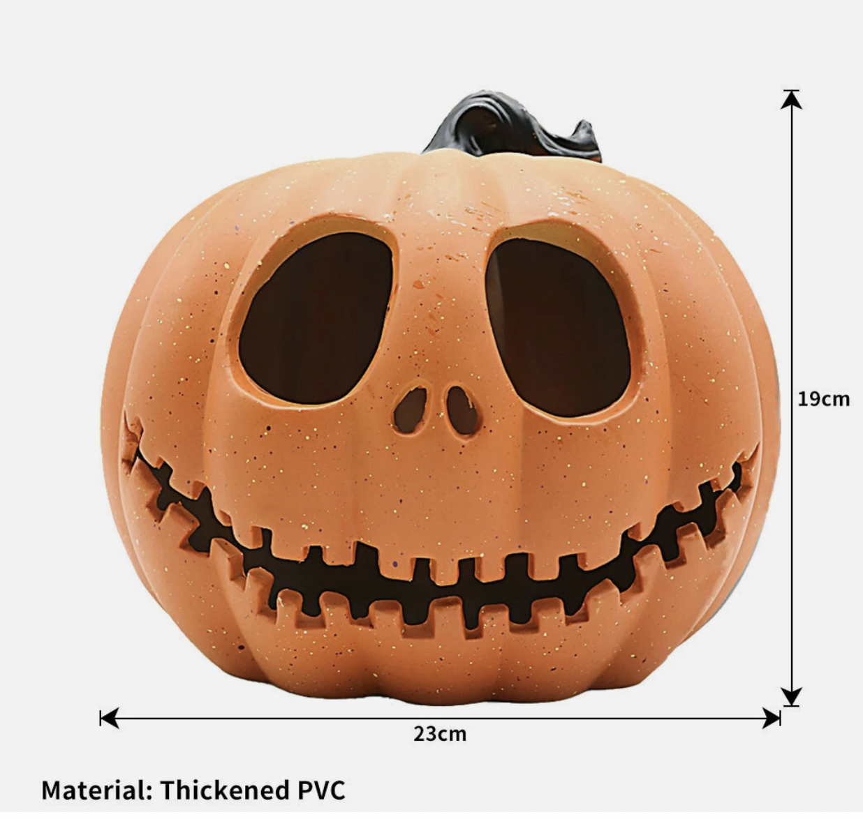 23cm Halloween Jack-O-Lantern Pumpkin Led Light Lamp Flashing Ghost Glowing