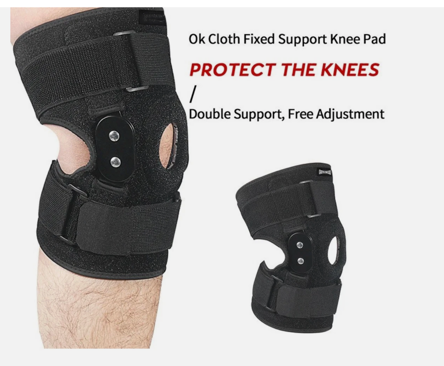 Ergonomic Hinged Knee Support Brace Sports Joint Injury Arthritis Pain Relief