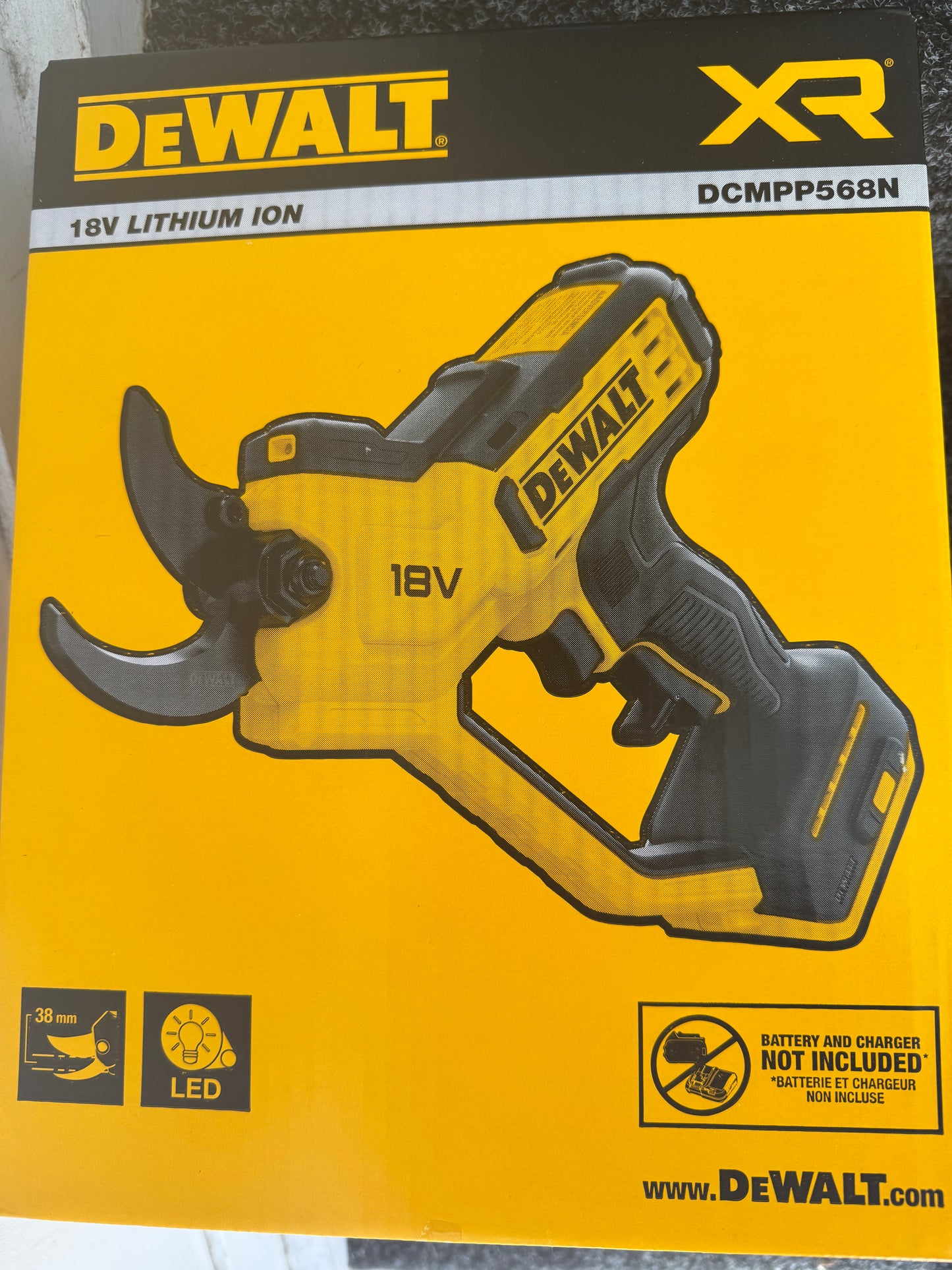 DeWalt DCMPP568N-XE 18V XR Li-ion Cordless Power Pruner Shears - Skin Only