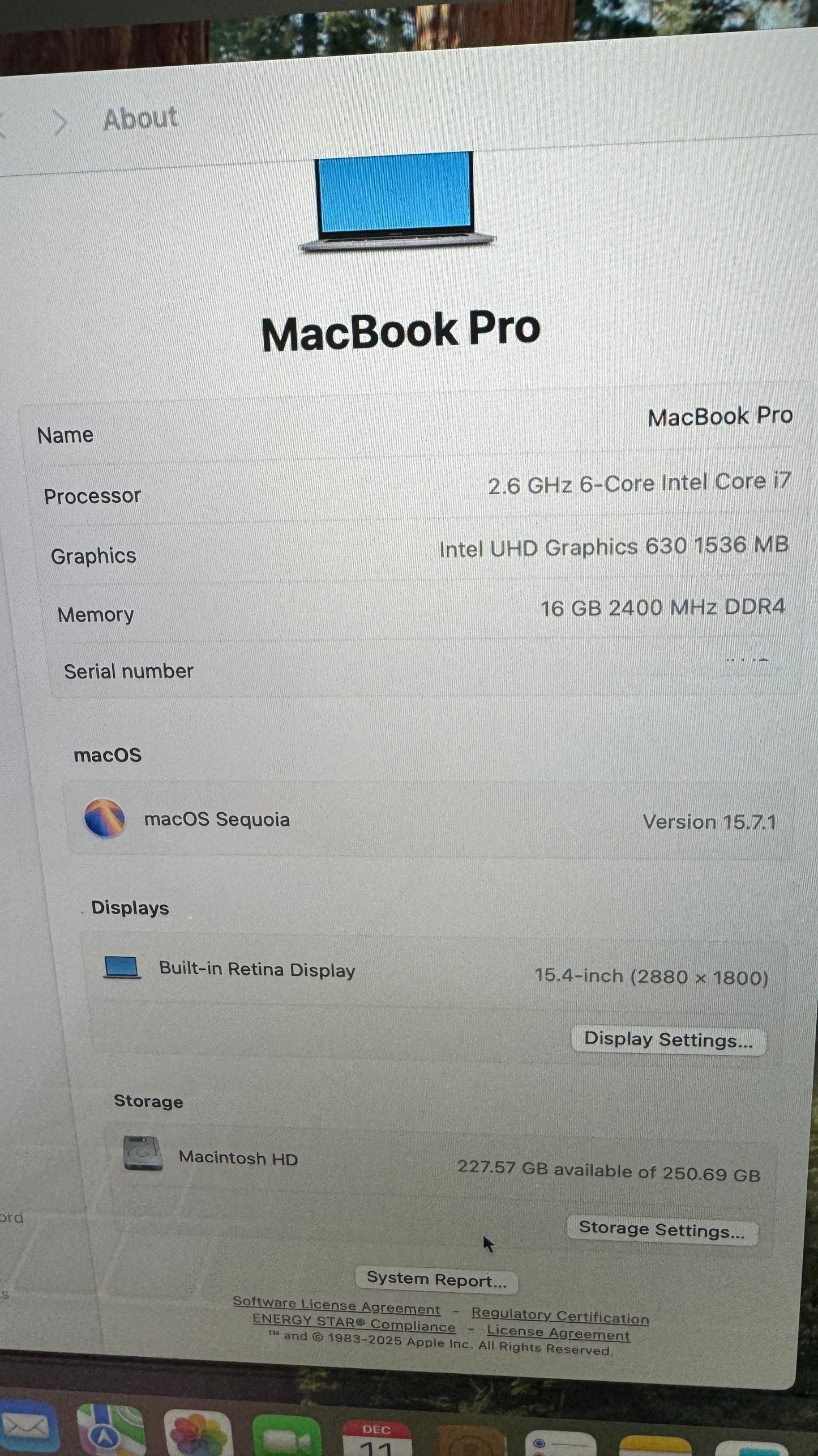 Excellent Apple MacBook Pro 15.4‘’ 2019 "Core i7" 2.6 15" Touch Bar 16GB 256GB
