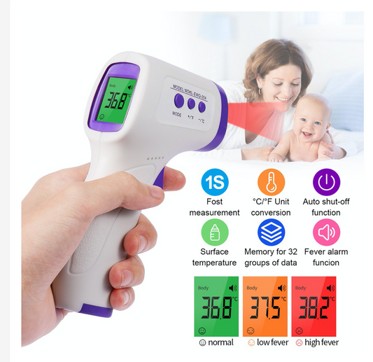 Infrared Temperature Thermometer Digital Forehead Baby Adult Body Gun Non-touch