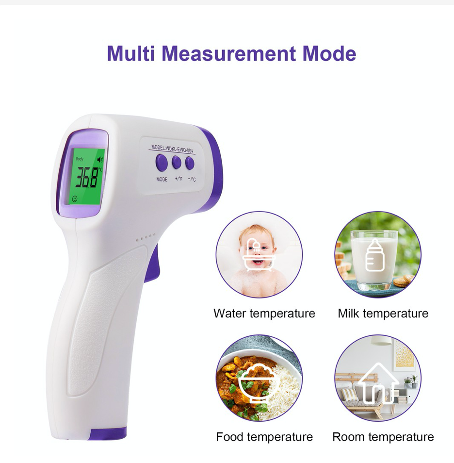 Infrared Temperature Thermometer Digital Forehead Baby Adult Body Gun Non-touch