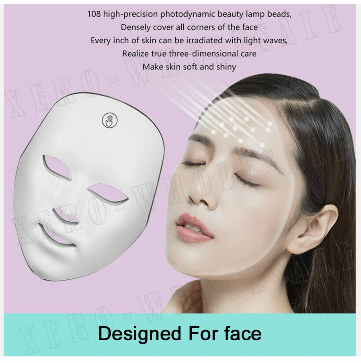 7 Color LED Light Photon Face Mask Neck Rejuvenation Skin Facial Wrinkle Therapy