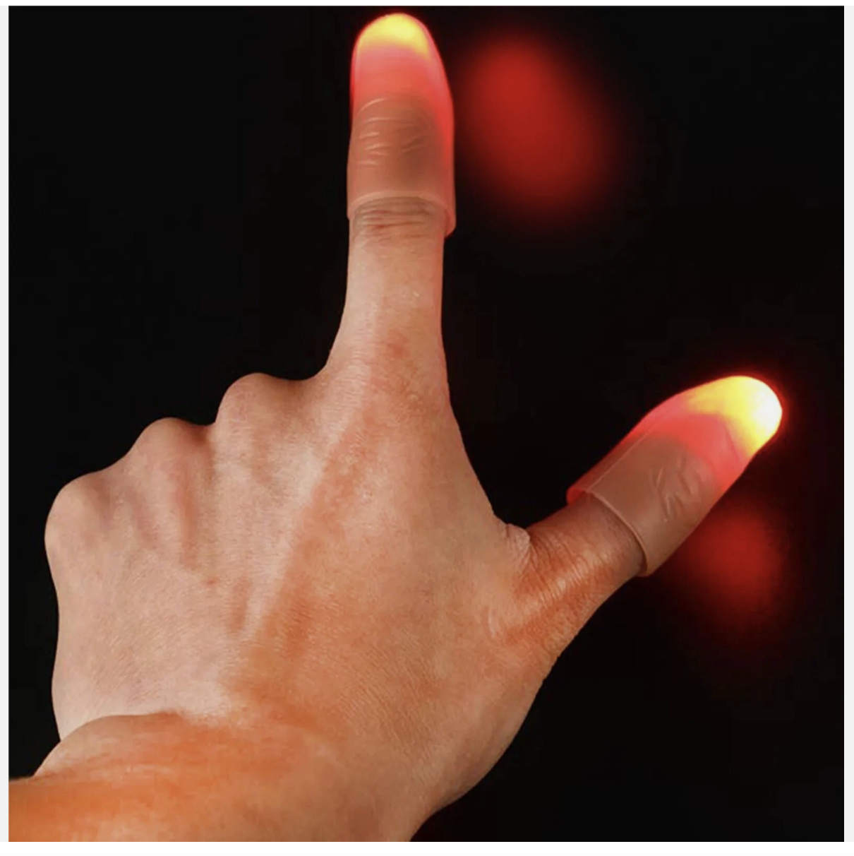 2x Magic Thumb Light Finger trick Fingers LED Tricks Magic Props Lights Toys