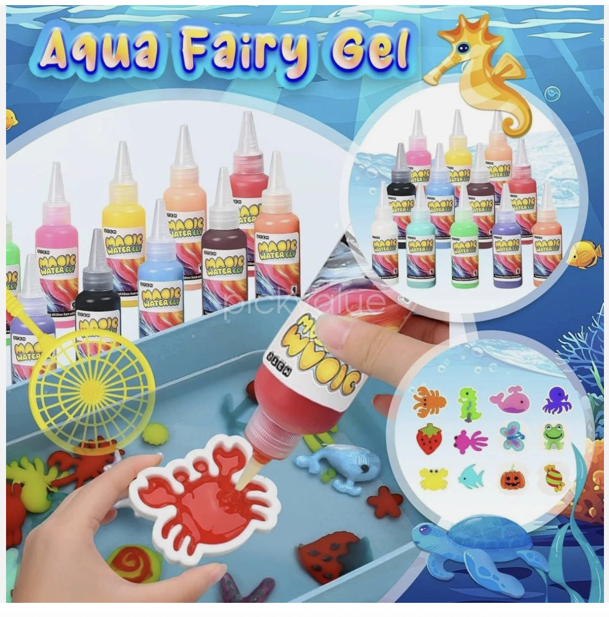 30Pcs Magic Water Elf Toy Kit Magic Gel Water Pets Sensory Toy Fun DIY Craft Kit