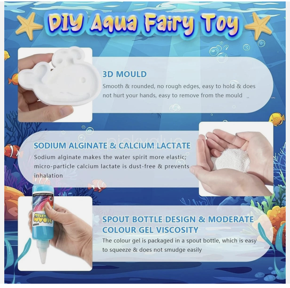 30Pcs Magic Water Elf Toy Kit Magic Gel Water Pets Sensory Toy Fun DIY Craft Kit