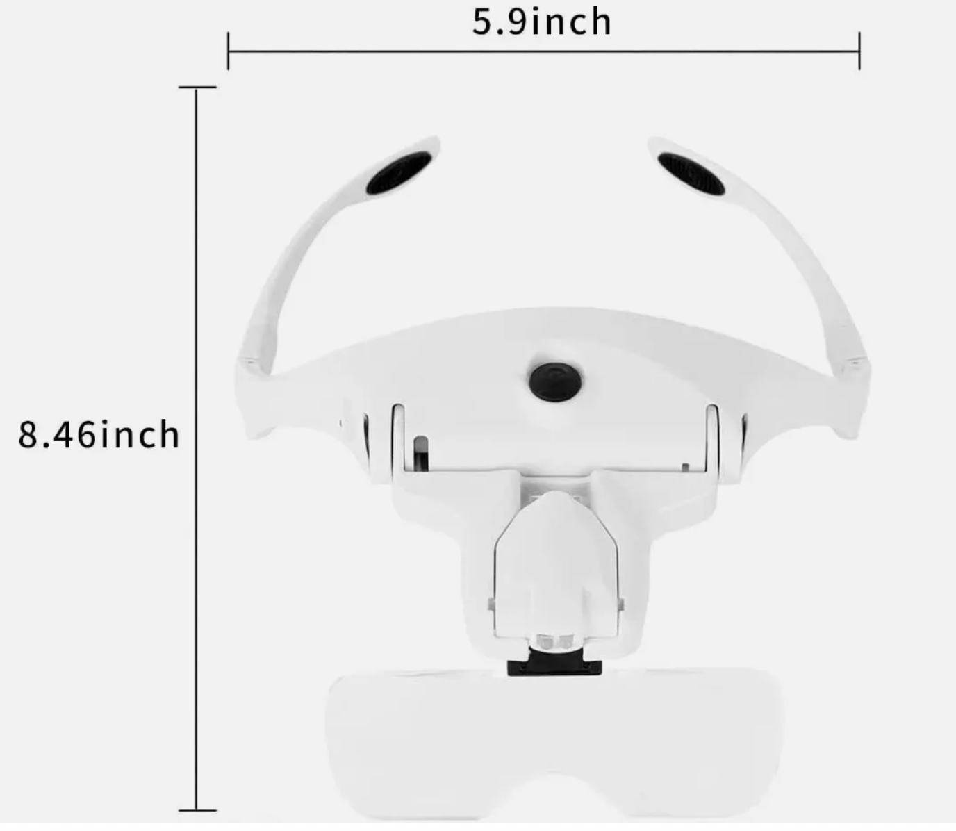5 Lens Magnifying Glasses LED Headband Headset Head Magnifier Rechargeable