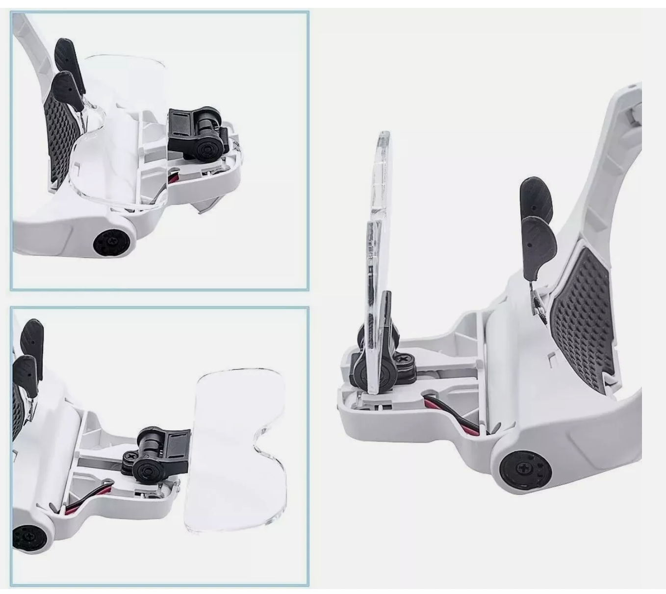 5 Lens Magnifying Glasses LED Headband Headset Head Magnifier Rechargeable