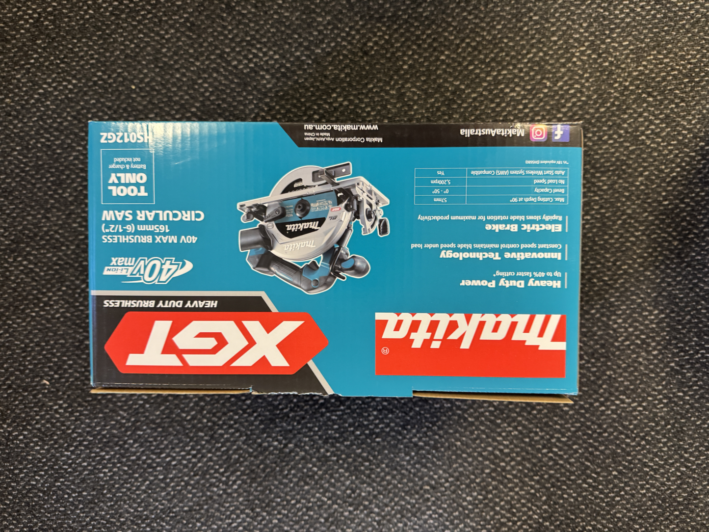 Makita HS012GZ 40V Max XGT Cordless Brushless 165mm (6-1/2") Circular Saw
