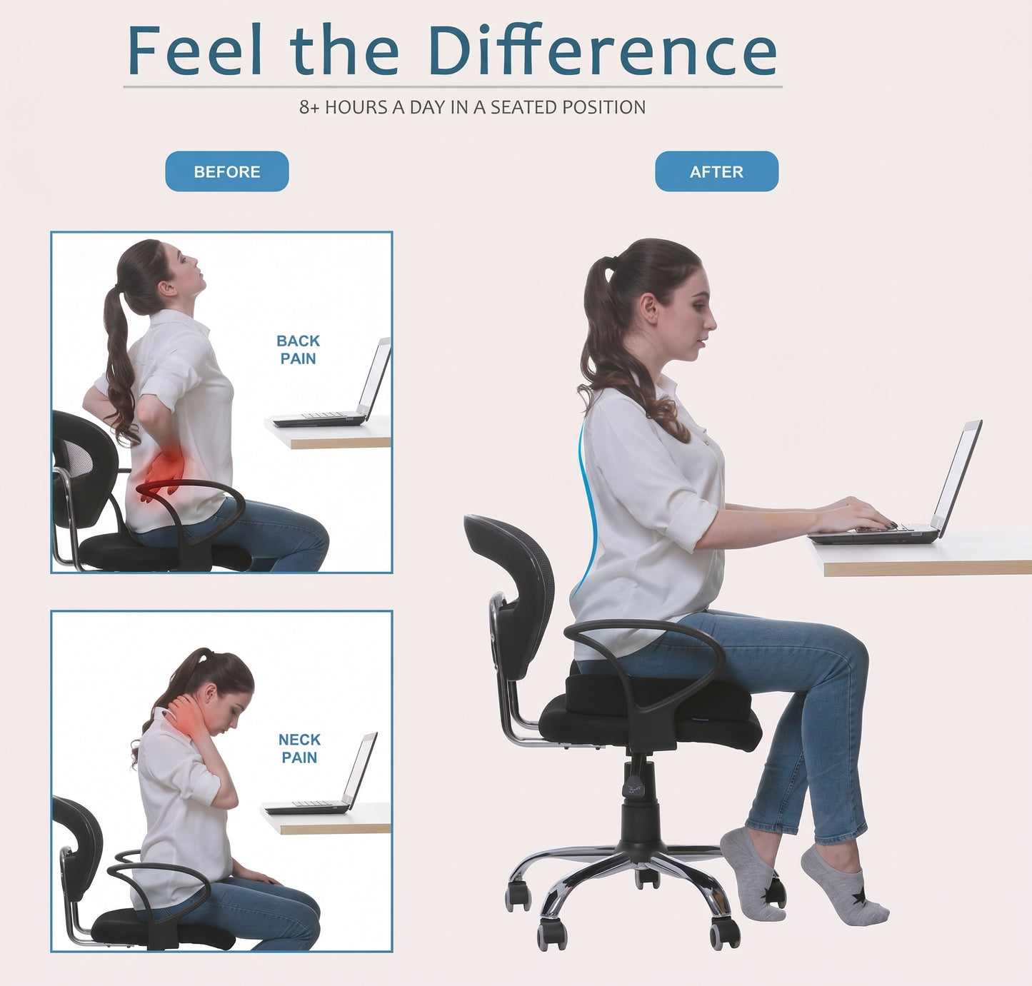 Orthopedic Memory Foam Seat Cushion Tailbone Relief NZ