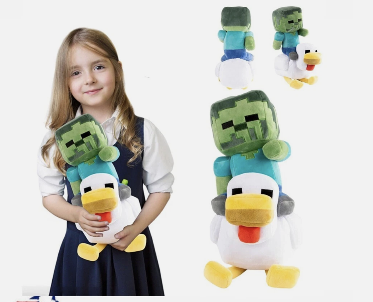 Minecraft Plush Toys Jay Franco Chicken Jockey Stuffed Animal Doll Kids Gifts