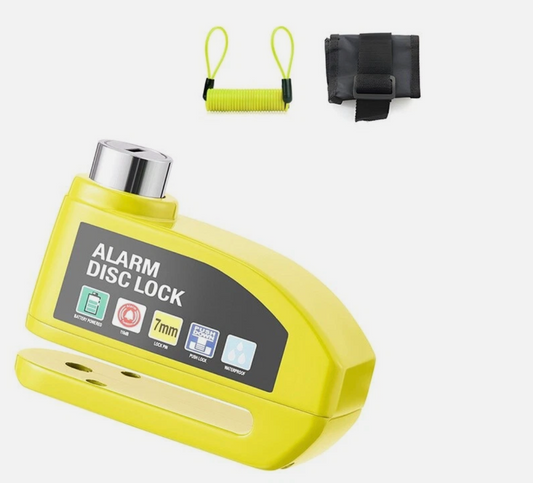Motorbike Alarm Disc Lock Motorcycle Lock 110db w/ Reminder Cable Electric Lock