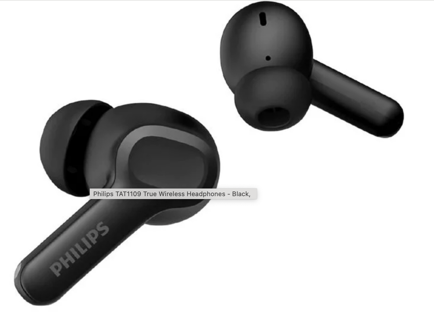 Philips TAT1109 True Wireless Headphones - Black