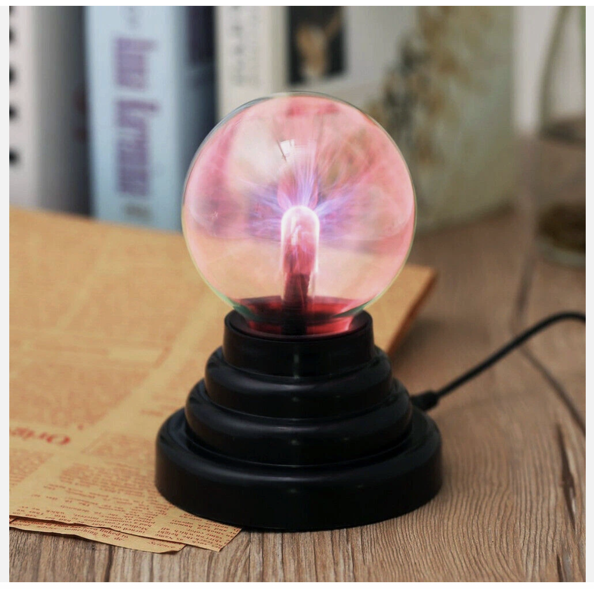 Magic Plasma Ball Touch USB Lamp Electric Globe Night Light Glass Lighting 14CM