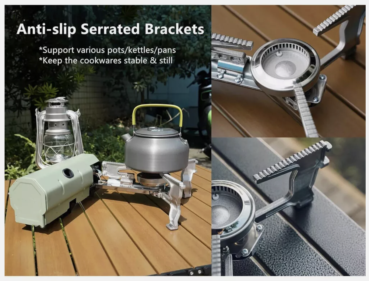 Portable Camping Stove Folding Stove Compact Camp Outdoor 2600W With Carry Bag