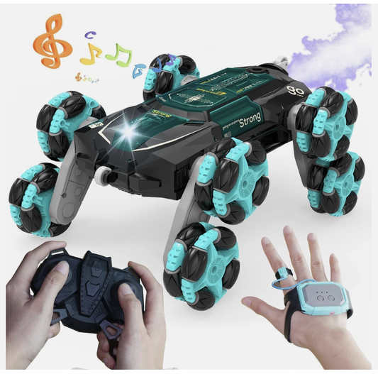 Remote Control Car 8WD RC Stunt Car 2.4Ghz Interference-Free with LED & Music