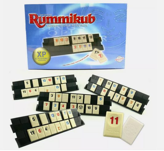 RUMMIKUB BOARD GAME RUMMY TOY FAMILY TABLE SET XP 6 PLAYERS