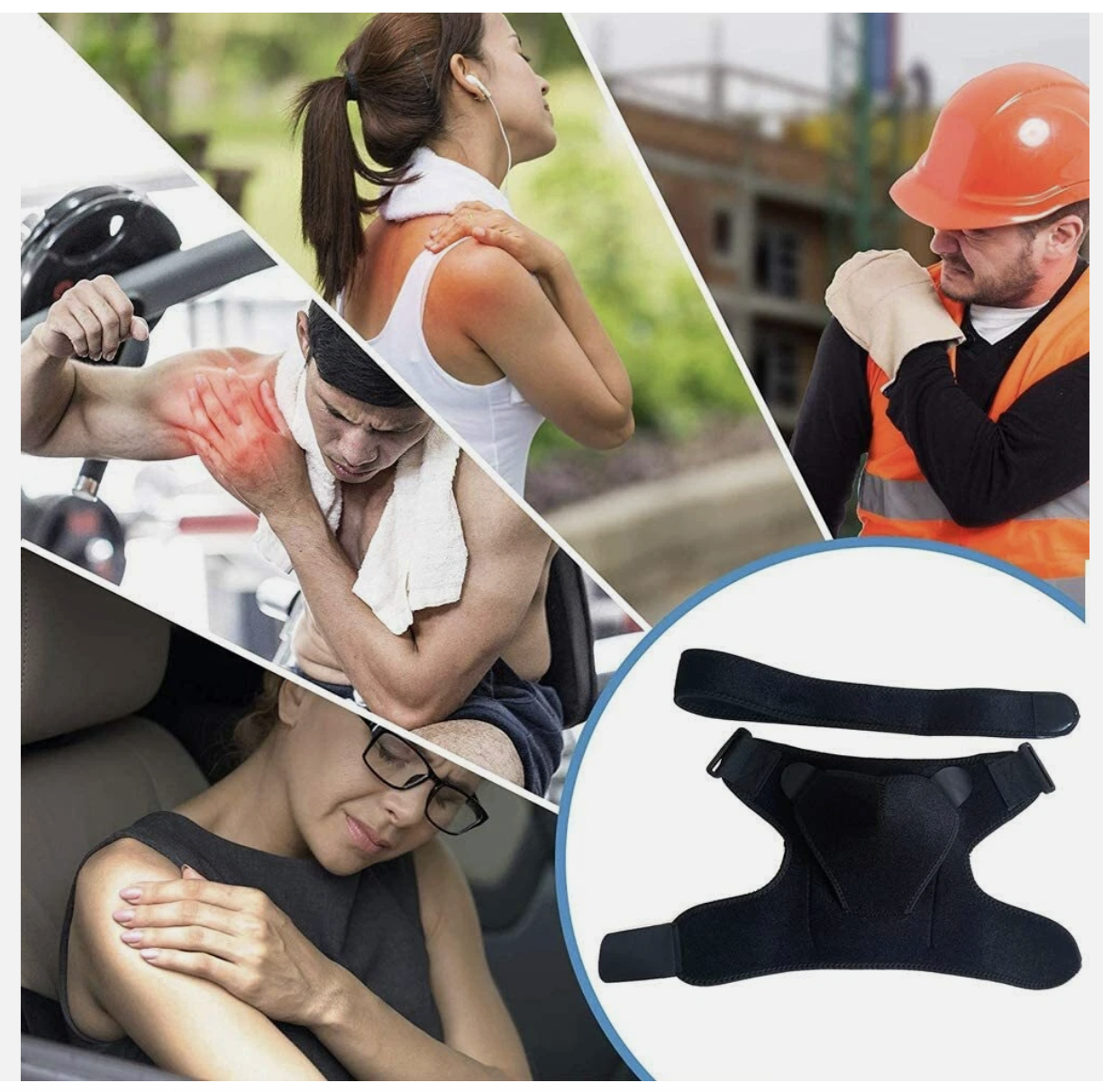Shoulder Brace Rotator Cuff Compression Support Strap immobilizer stabilizer