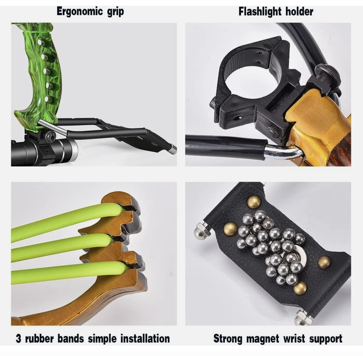 Powerful Folding Wrist Hunting Slingshot