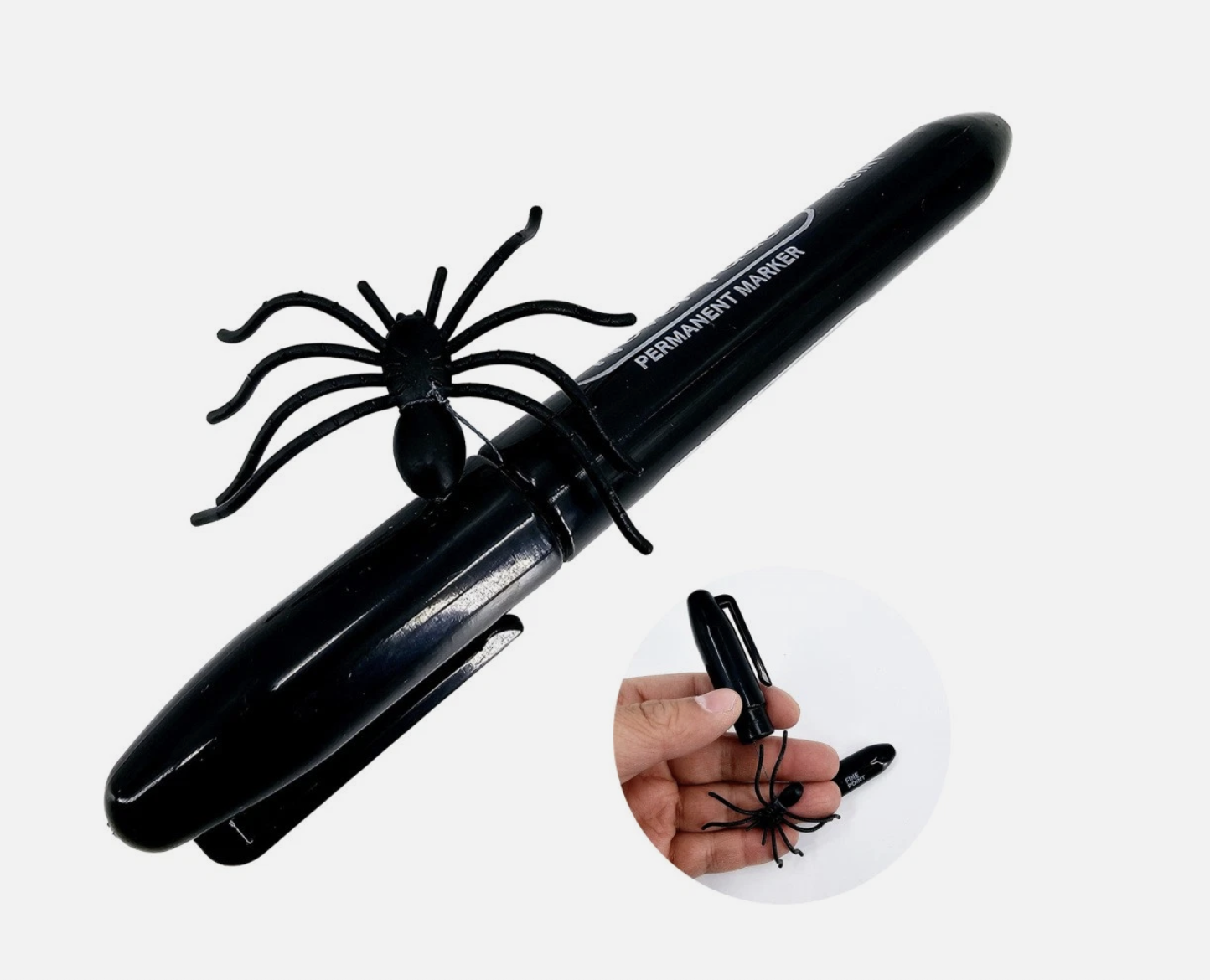 Scary Prank Tricks Spider Pen with 3D Jumping Spider Model for Party Fun