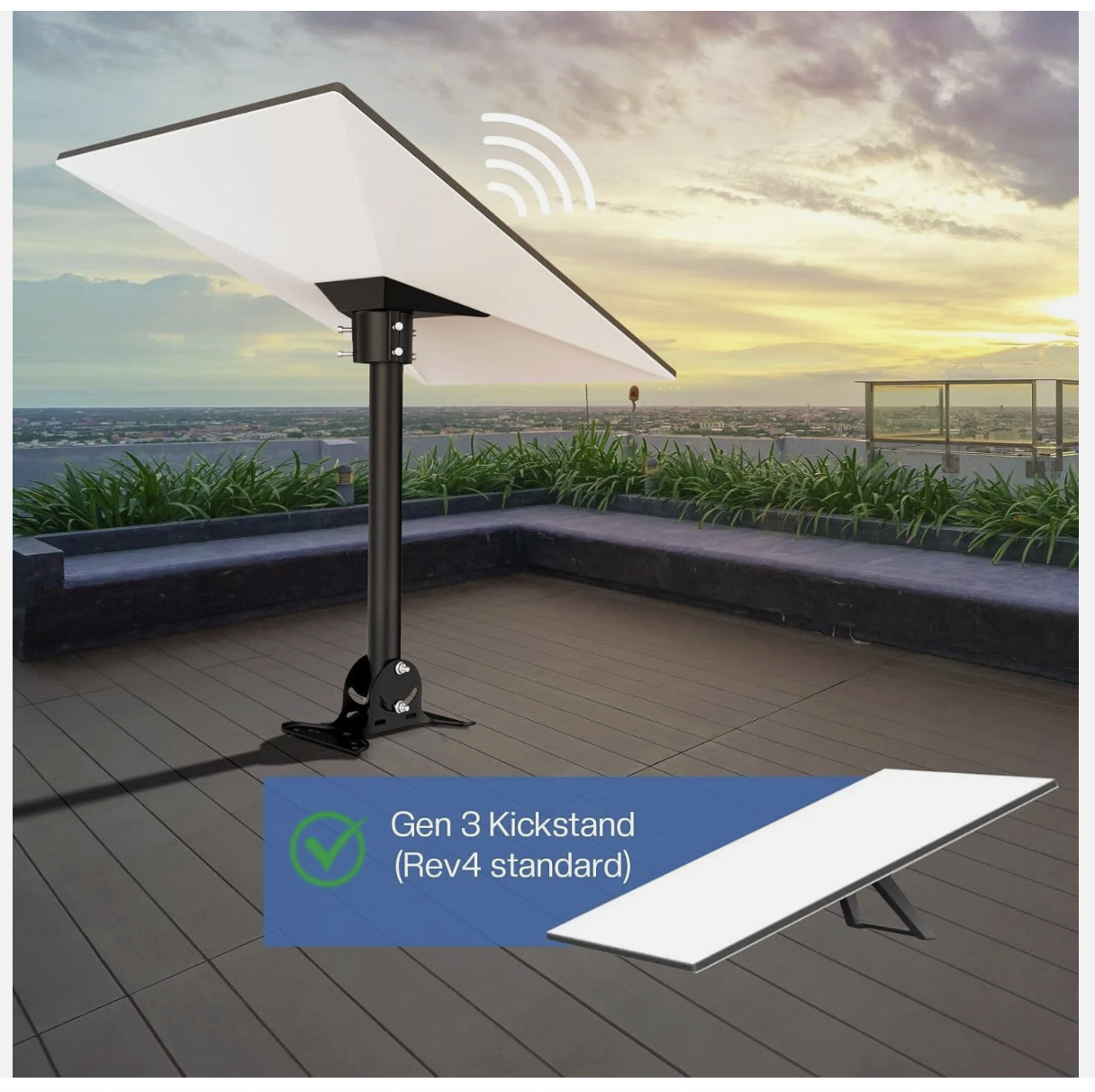 For Starlink Roof Mount Gen 3, 180° Adjustable Starlink Pivot Mount, Heavy Duty
