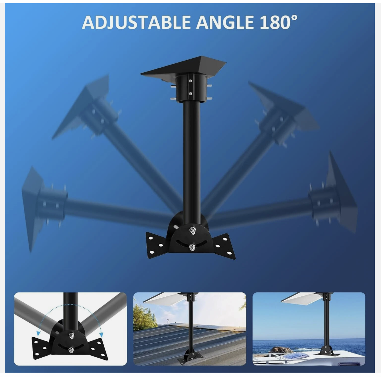 For Starlink Roof Mount Gen 3, 180° Adjustable Starlink Pivot Mount, Heavy Duty