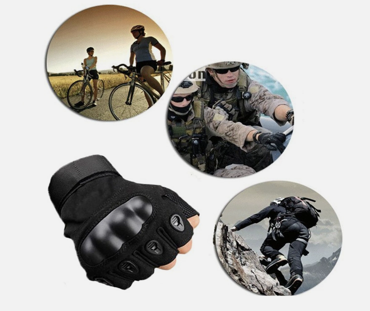 Military Tactical Glove Winter Half Finger Fingerless Gloves Army Combat Hunting