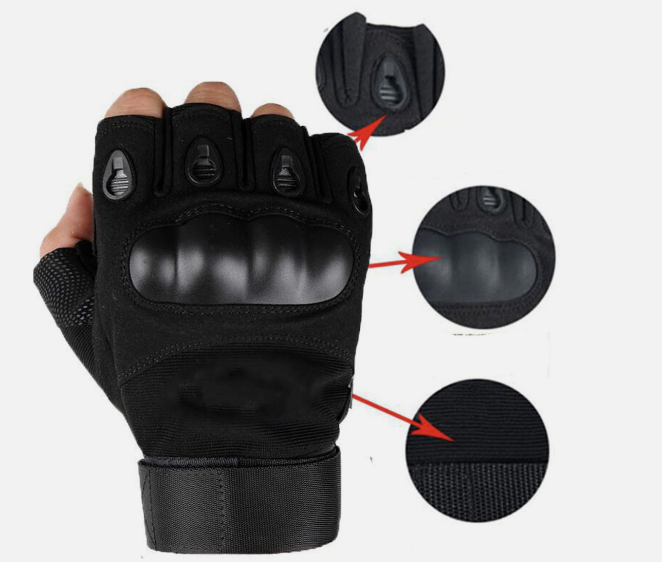 Military Tactical Glove Winter Half Finger Fingerless Gloves Army Combat Hunting
