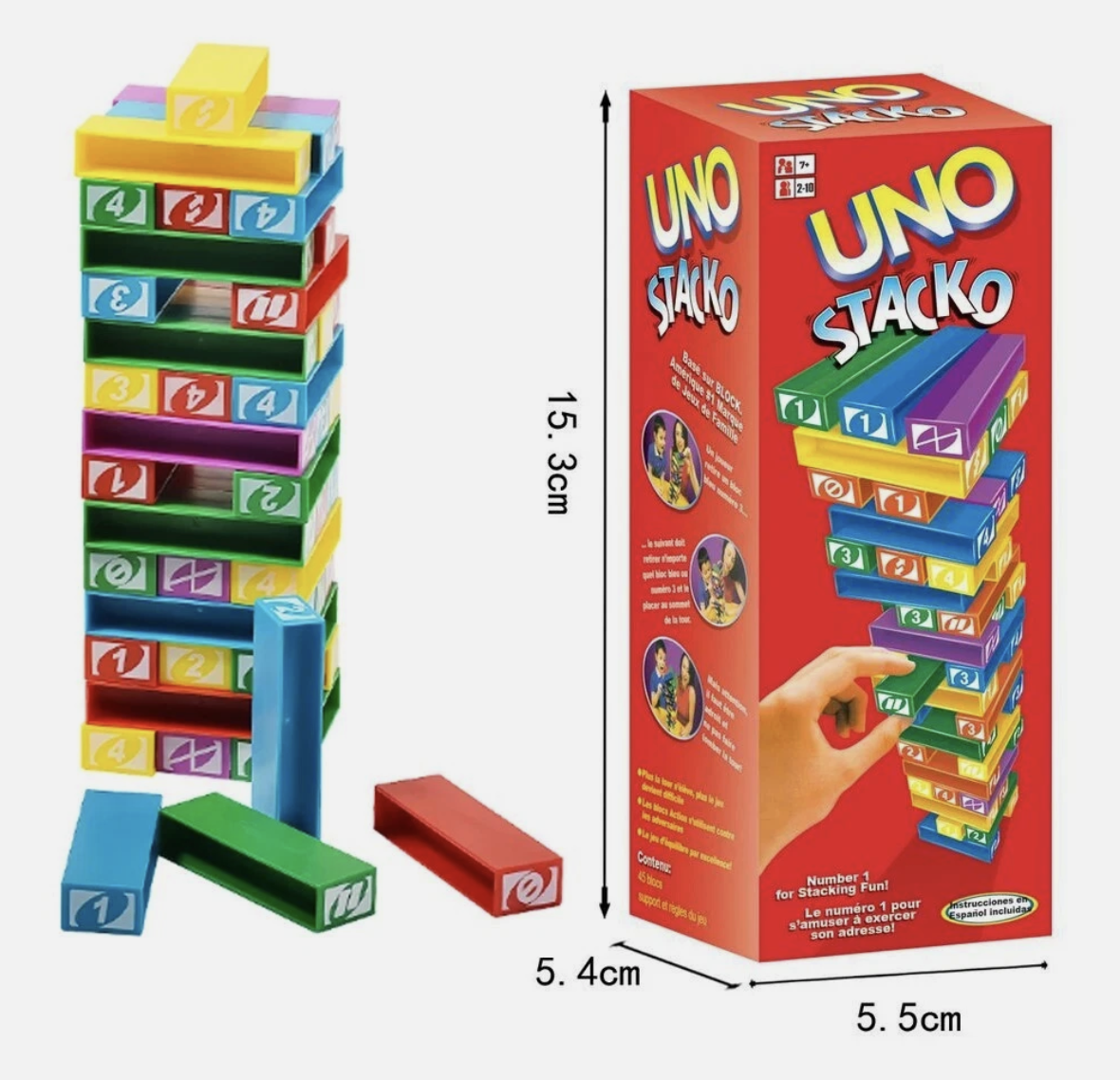 UNO Stacko Stacking Puzzle Tower Game Party Family Kids Interactive Fun Play Toy