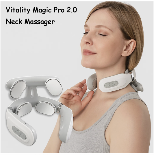 Vitality MagicPro 2.0 Neck Massager with 6 Vibration Modes & 14 Intensity Levels