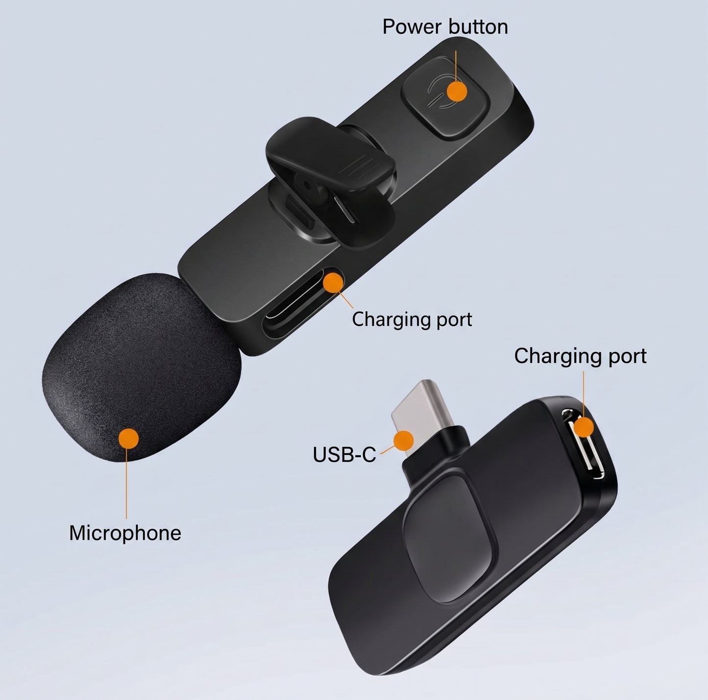 Wireless USB-C Lavalier Microphone for Phones – Vlog & Live Streaming