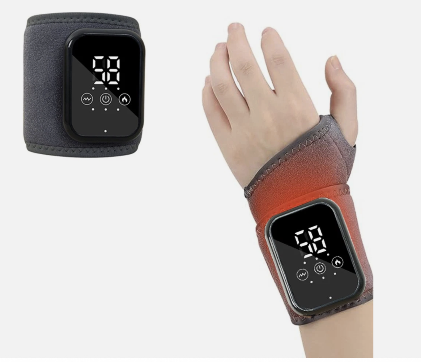 Cordless Wrist Heating Pad with Massage Carpal Tunnel Relief with 3 Vibrations