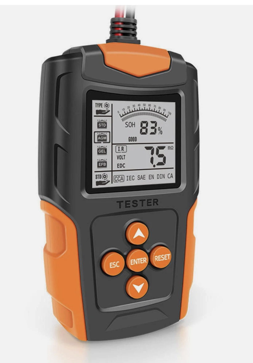 Car Battery Tester 12V 24V Gel AGM WET Battery Analyzer Charging Diagnostic Test