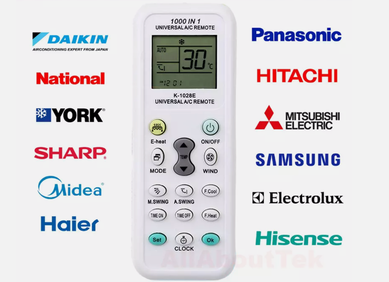 Universal A/C Air Conditioning Remote Control Air Con ALL MAJOR BRANDS ...