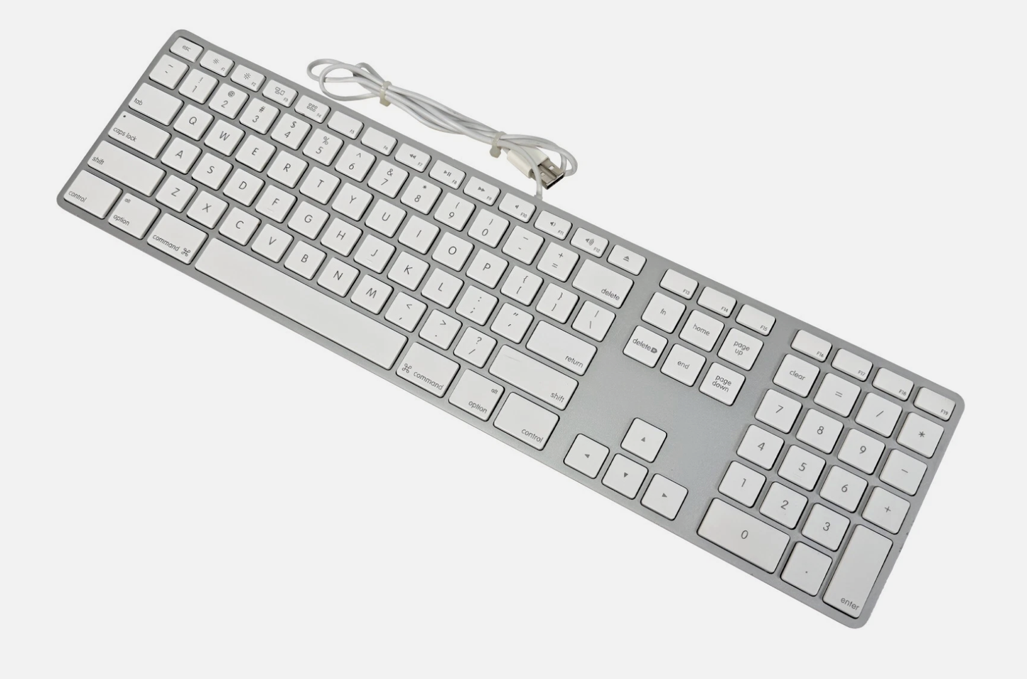 Apple A1243 Aluminum Wired Keyboard Full Size,