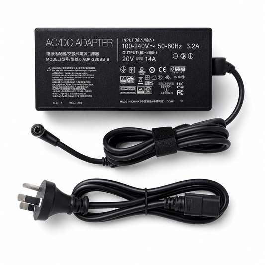 Compatible 280W laptop AC power adapter with power cords